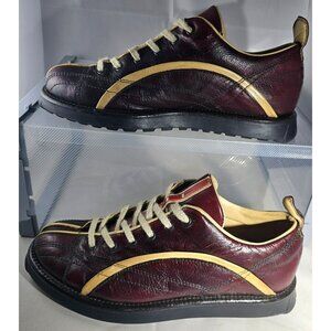 R.B.S. Sneaker Women's Shoes Size: 6 Burgundy Leather With Flaws Made in ITALY